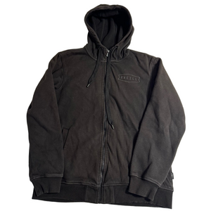 O’Neill Men Large Sporty Activewear Black Zip Up Skater Hoodie Sweatshirt